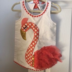 Adorable Mudpie flamingo dress 9-12 mo